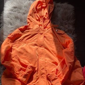 Orange windbreaker